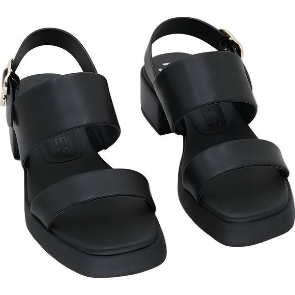 Aerosoles Dove Low Heel Slingback Sandals Black Comfort US 7M - Picture 1 of 6